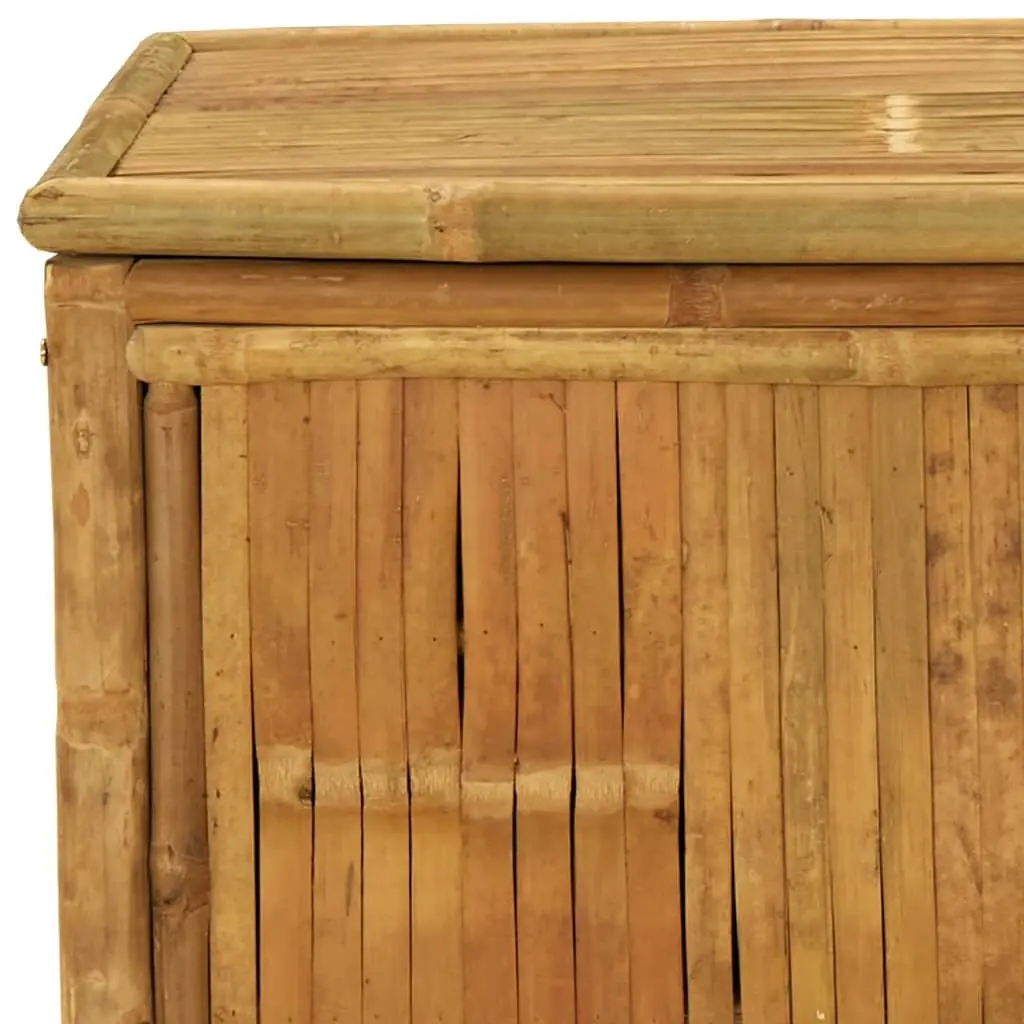 Garden Storage Box 90x52x55cm Bamboo Outdoor Bench Deck Chest Brown