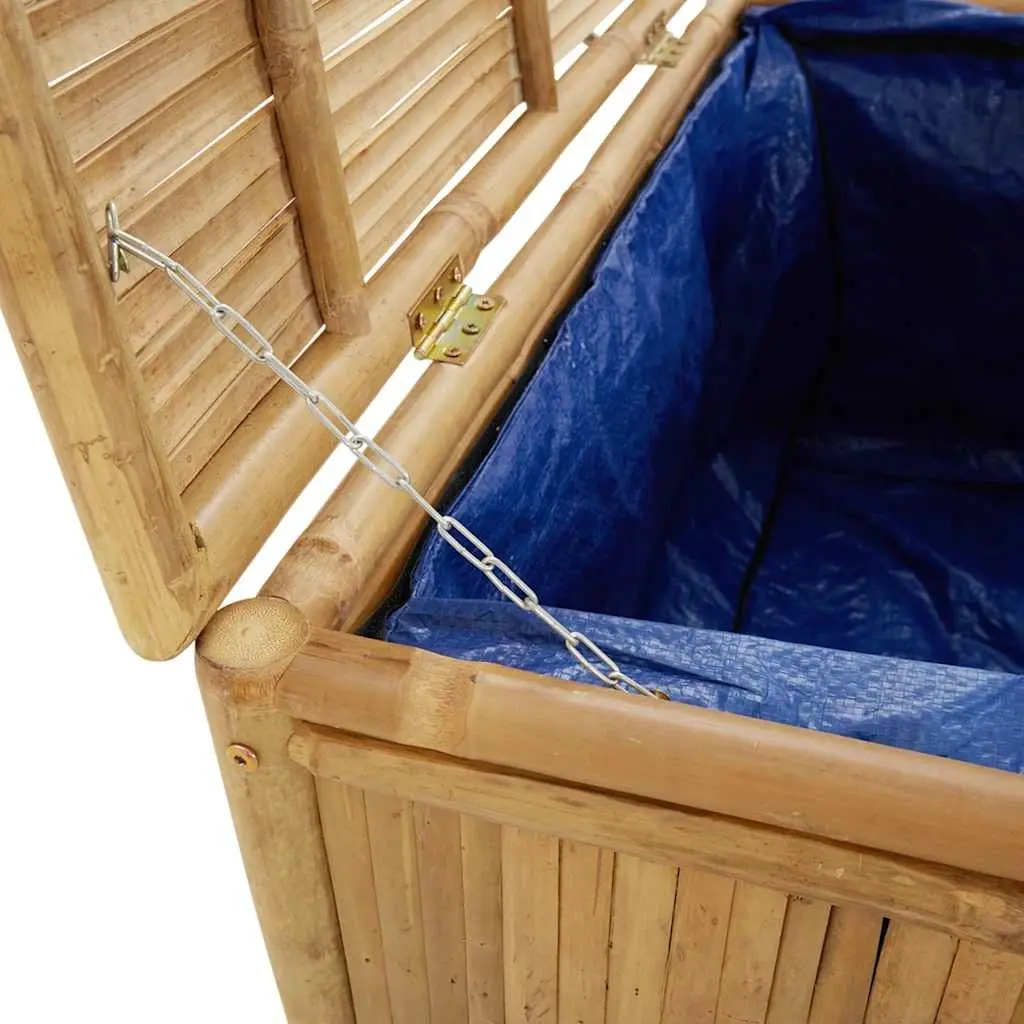 Garden Storage Box 110x52x55cm Bamboo Outdoor Bench Chest Deck Tool