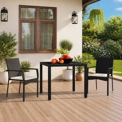 Specifications of Black Poly Rattan Chairs Set of 2