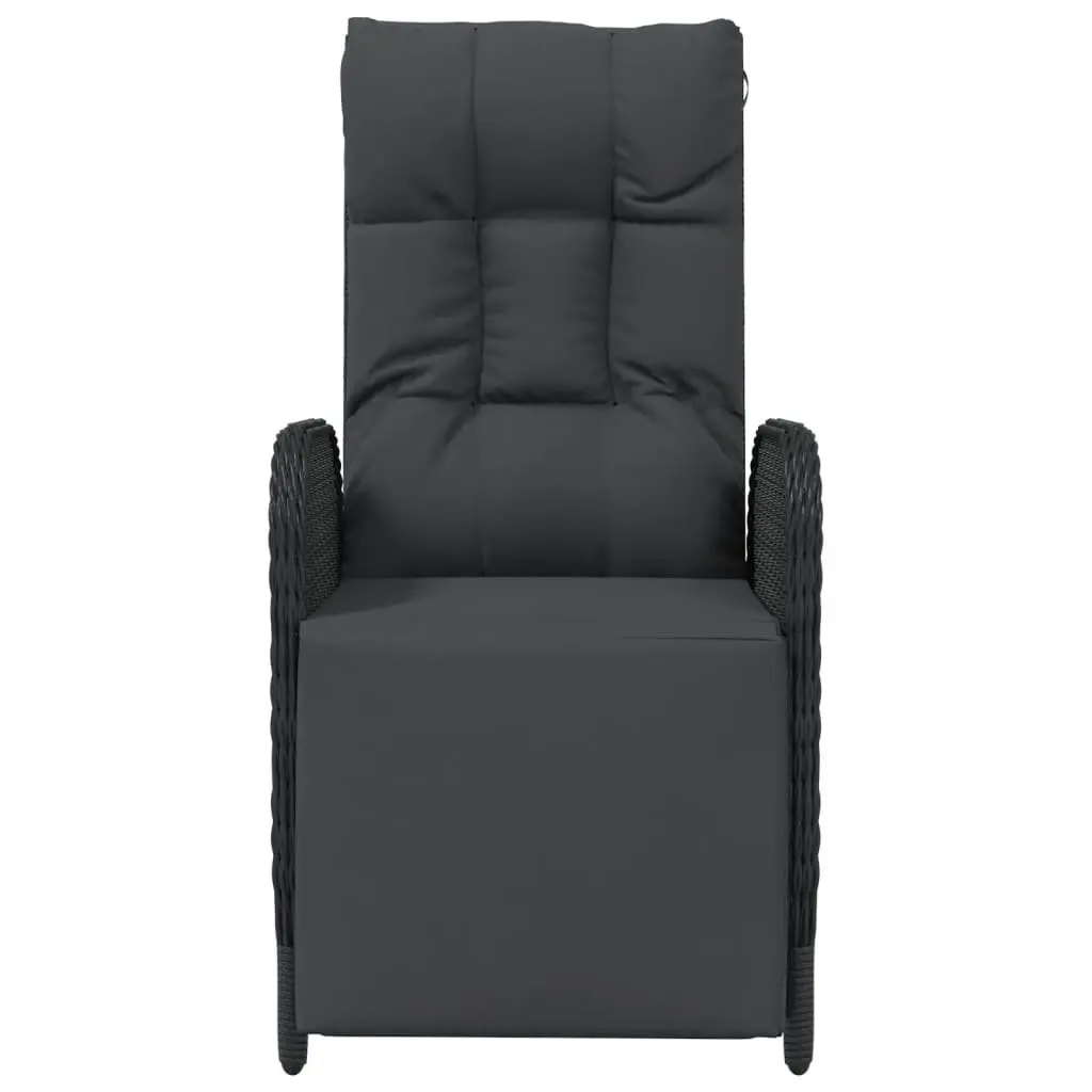 2 Black Outdoor Reclining Chairs