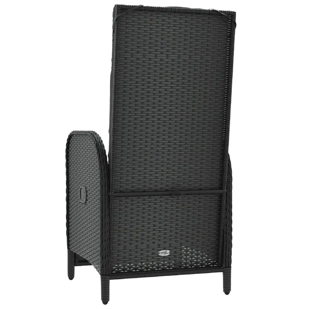 2 Black Outdoor Reclining Chairs