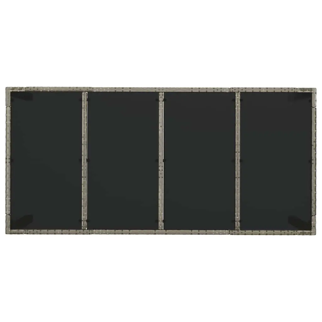Garden Table Outdoor Patio Furniture Poly Rattan Grey 190x90x75cm