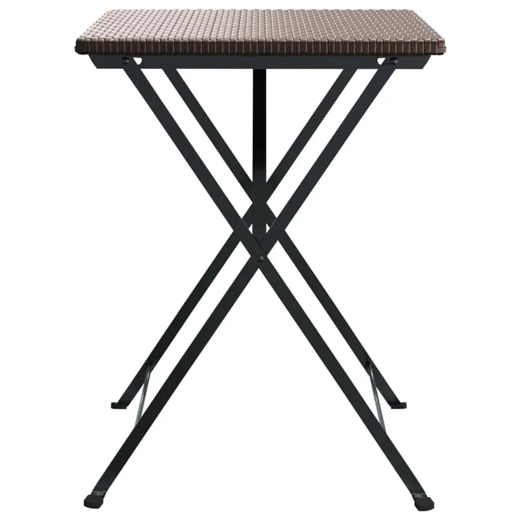 Folding Bistro Table Outdoor Garden Patio Furniture Brown 55 x 54 x 71 cm