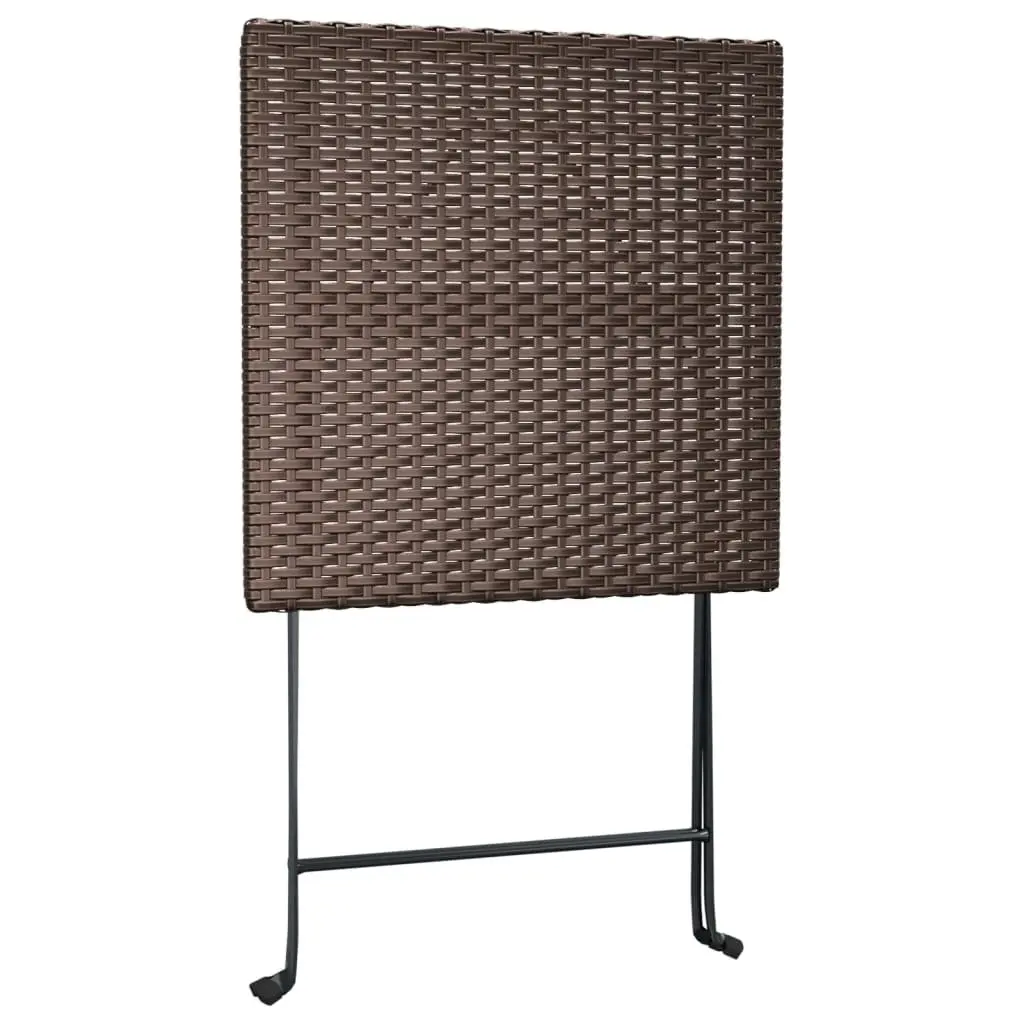 Folding Bistro Table Outdoor Garden Patio Furniture Brown 55 x 54 x 71 cm