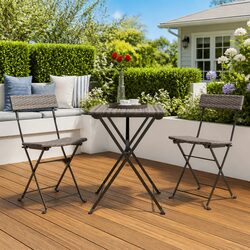 Specifications of Grey Folding Bistro Chairs - 2 Pieces
