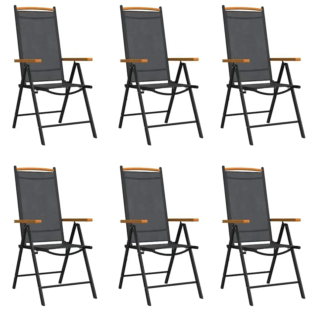 7 Piece Black Garden Dining Set