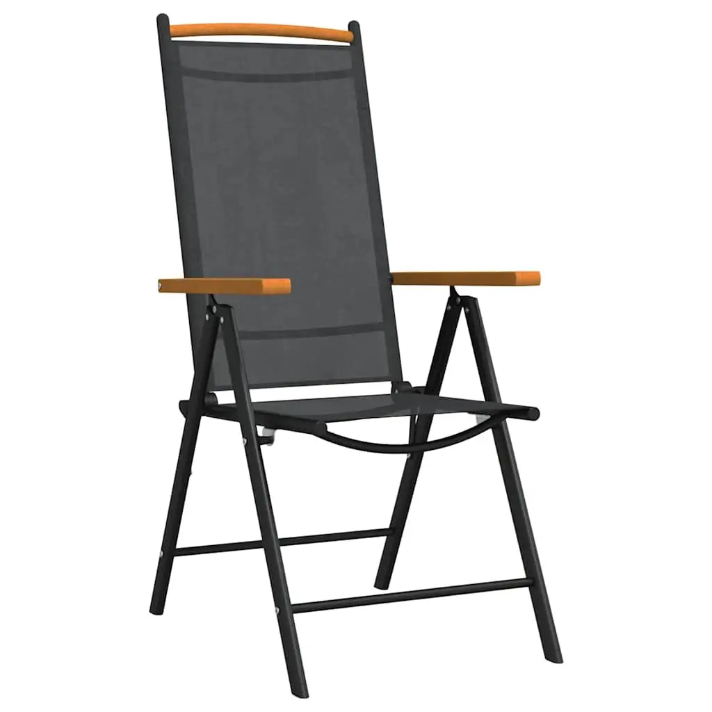 7 Piece Black Garden Dining Set