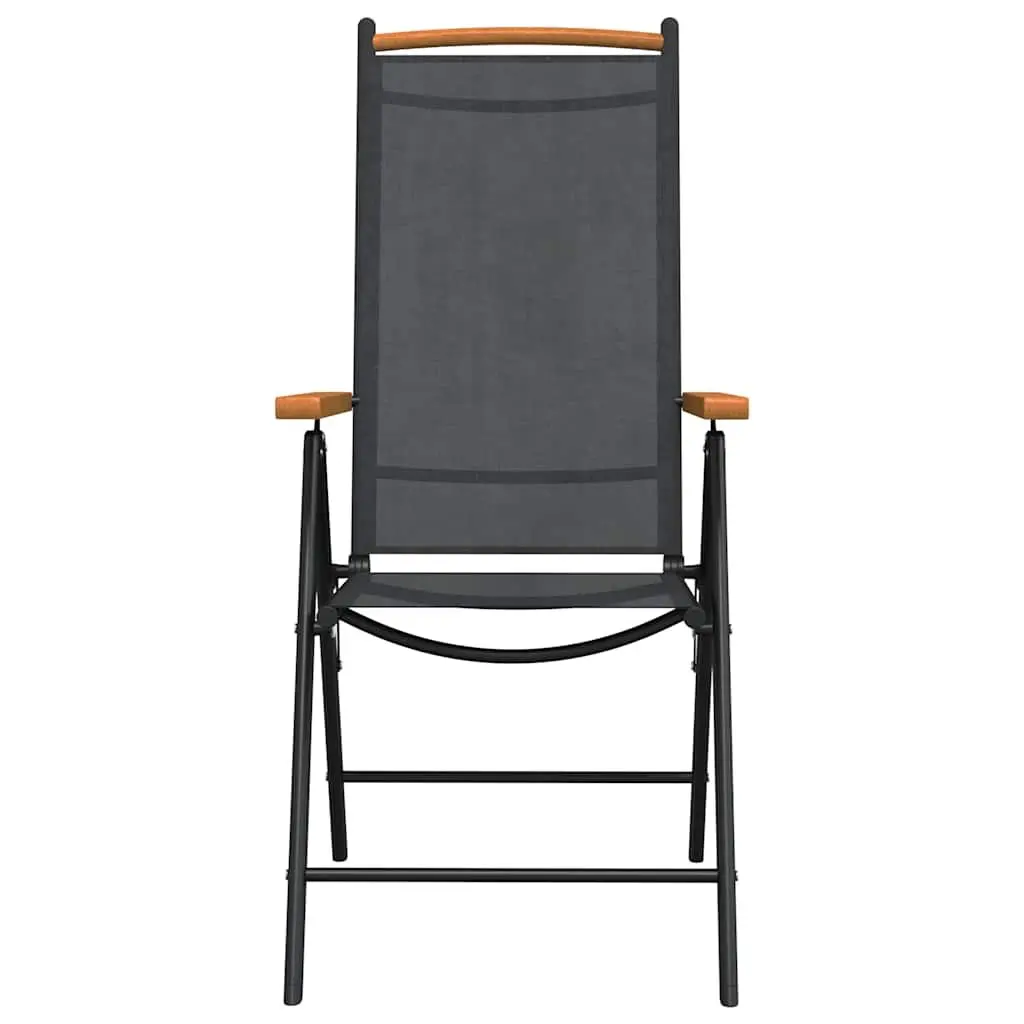 7 Piece Black Garden Dining Set
