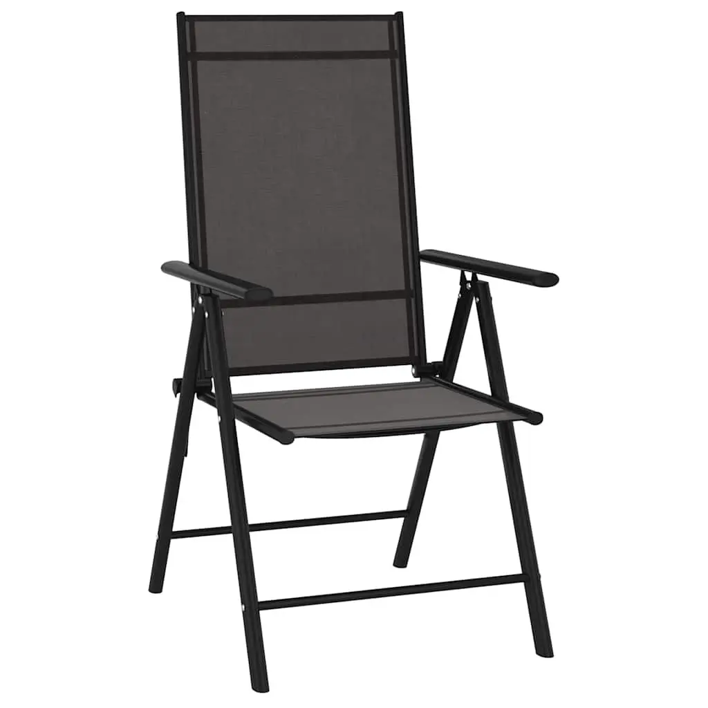 7 Piece Garden Dining Set Black Outdoor Furniture Patio Table Chairs