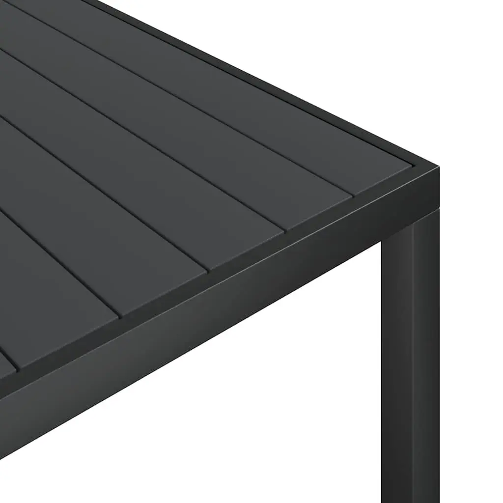7 Piece Garden Dining Set Black Outdoor Furniture Patio Table Chairs