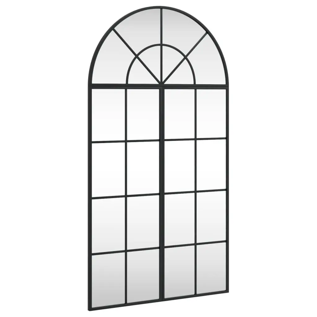 Black Arch Wall Mirror 60x110 cm Iron Frame Minimalist Home Decor Hanging