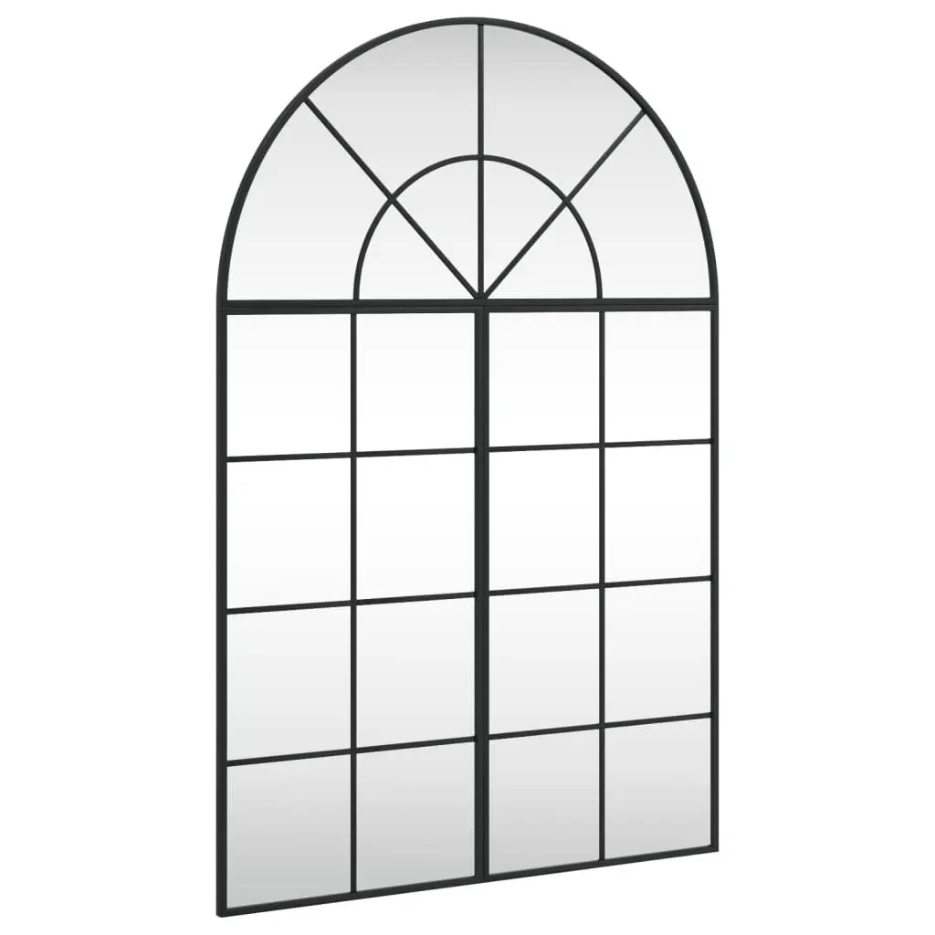 Wall Mirror for Home Decor Arch Black 80x120 cm