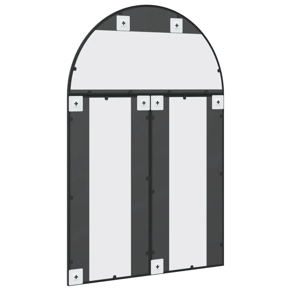 Wall Mirror for Home Decor Arch Black 80x120 cm