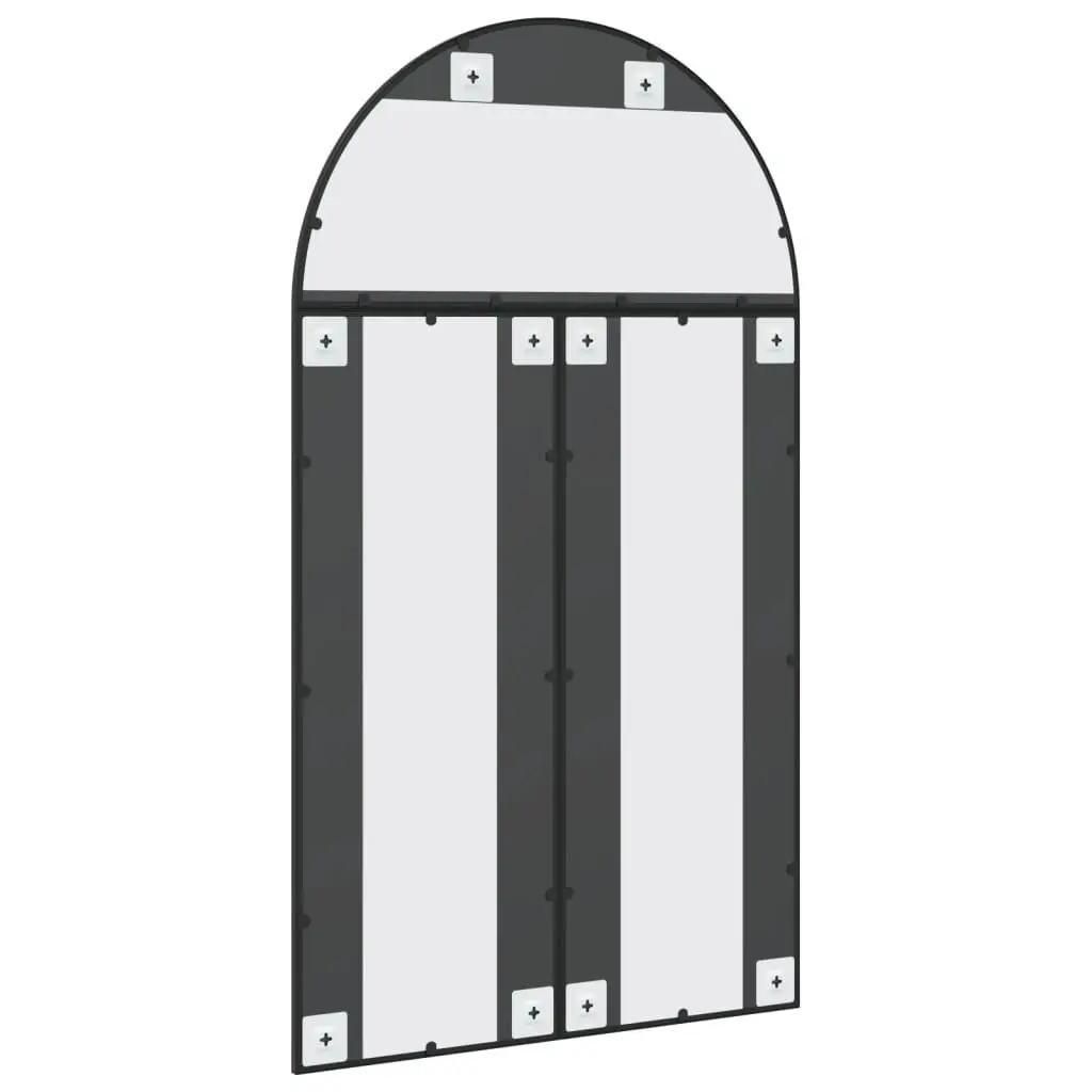 Black Iron Arch Wall Mirror 80x140 cm