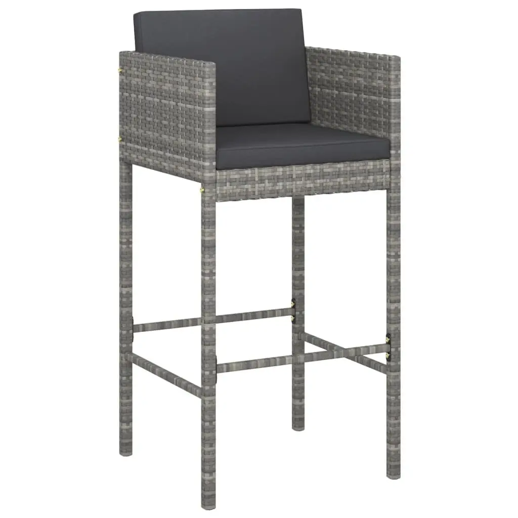 9 Piece Outdoor Bar Set with Cushions
