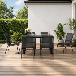 Specifications for 7-Piece Outdoor Dining Set in Black