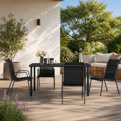 Specifications for 5-Piece Garden Dining Set with Steel and Textilene