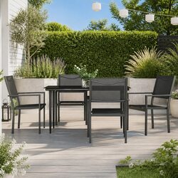 5 Piece Garden Dining Set: Dimensions and Materials