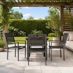Specifications of 5-Piece Outdoor Dining Set in Black