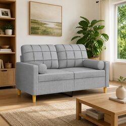 Specifications of a 120cm 2-Seater Sofa in Grey Fabric