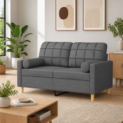 Specifications of Grey Fabric 2-Seater Sofa