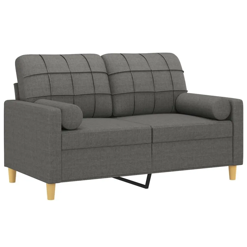 Grey Fabric 2-Seater Sofa