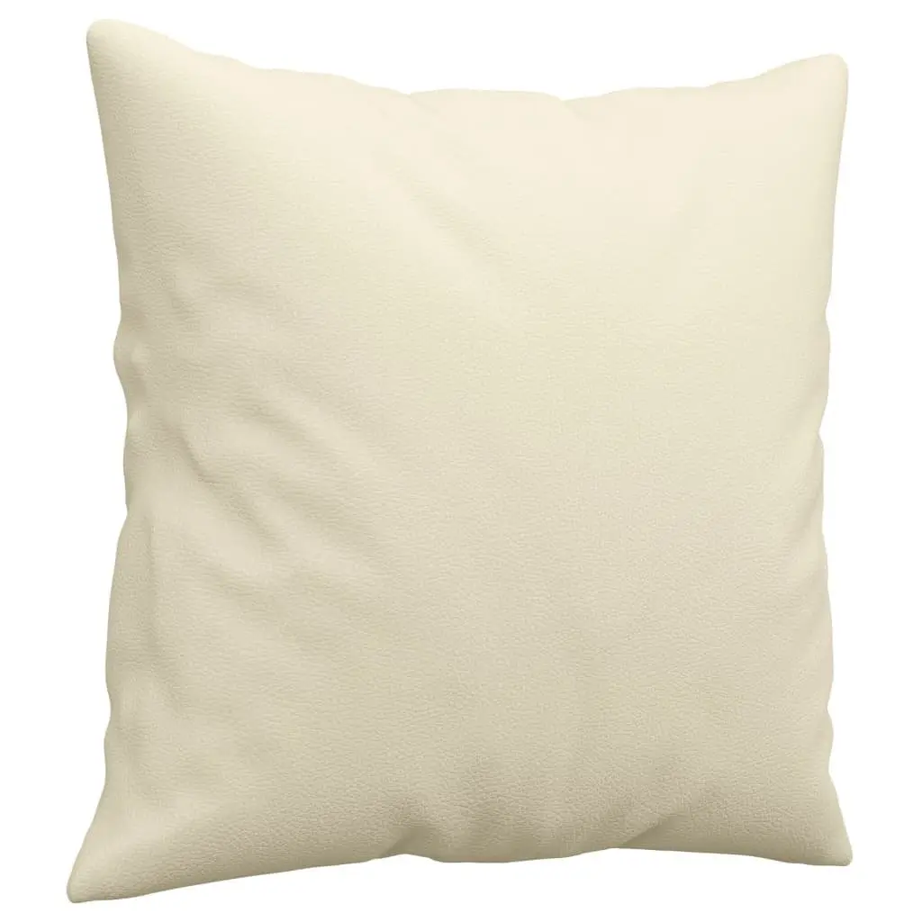 Cream Faux Leather 2-Seater Sofa