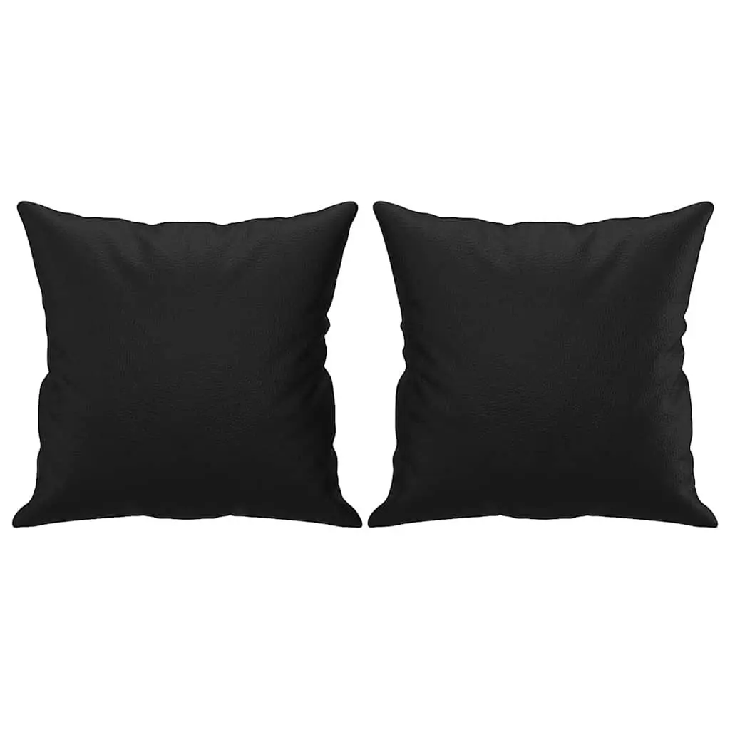 2-Seater Sofa Living Room Black Faux Leather 140cm