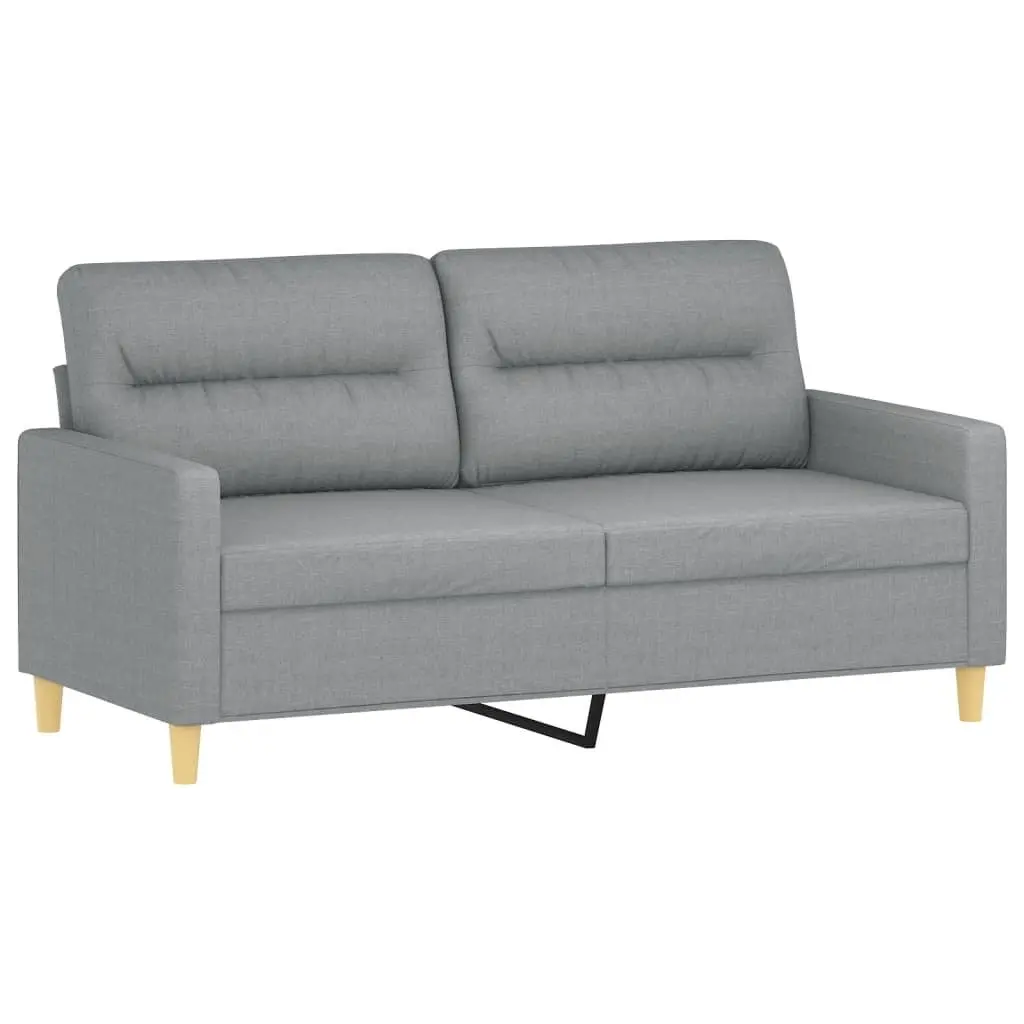 Grey Fabric 2-Seater Lounge Sofa 140cm