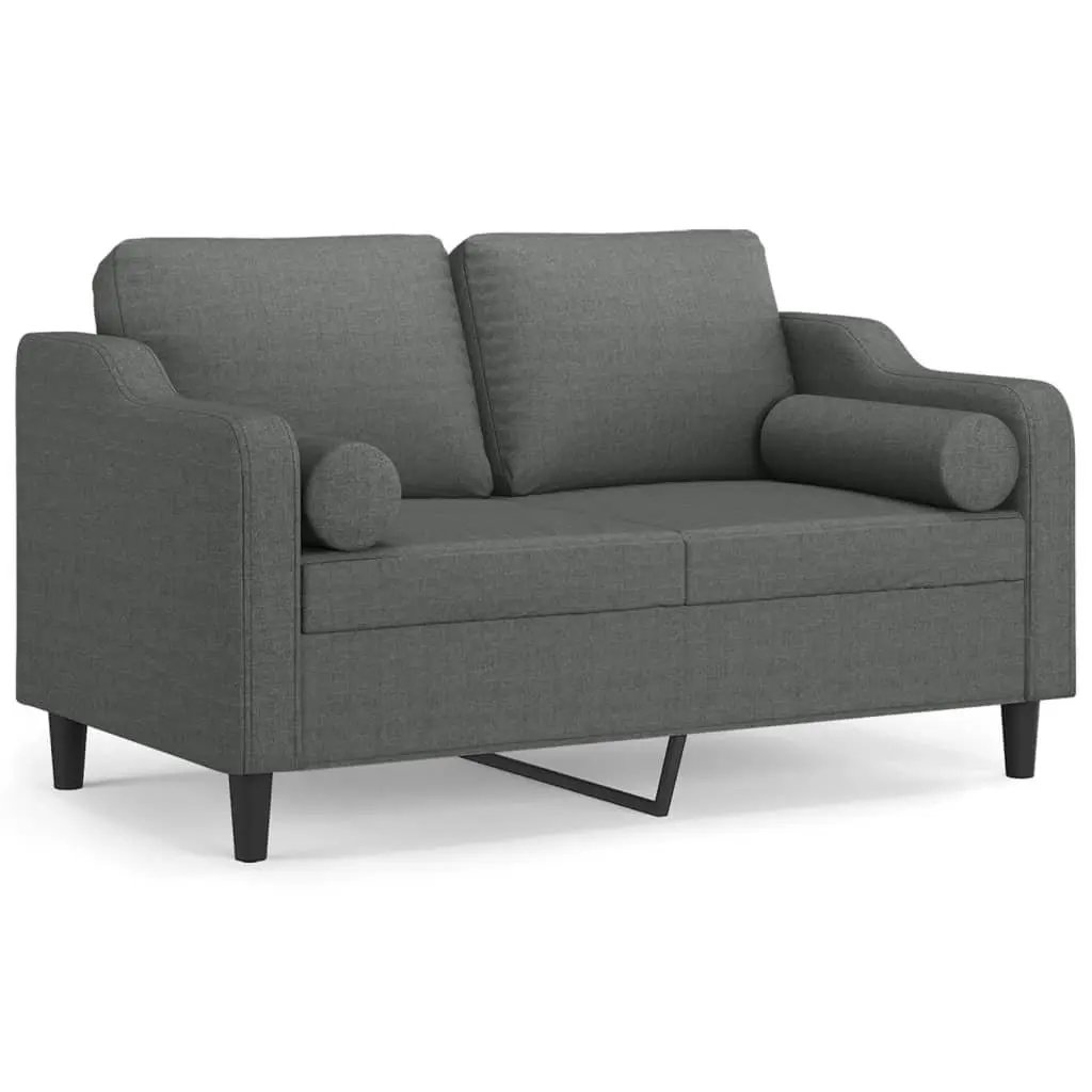 2-Seater Sofa Grey Fabric Living Room Couch 120cm
