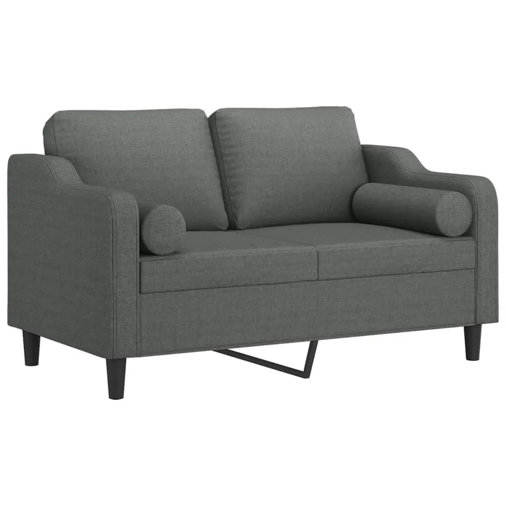 2-Seater Sofa Grey Fabric Living Room Couch 120cm