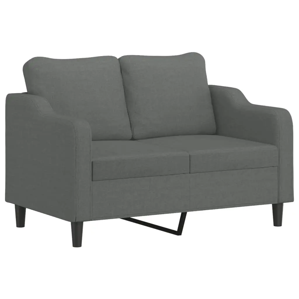 2-Seater Sofa Grey Fabric Living Room Couch 120cm