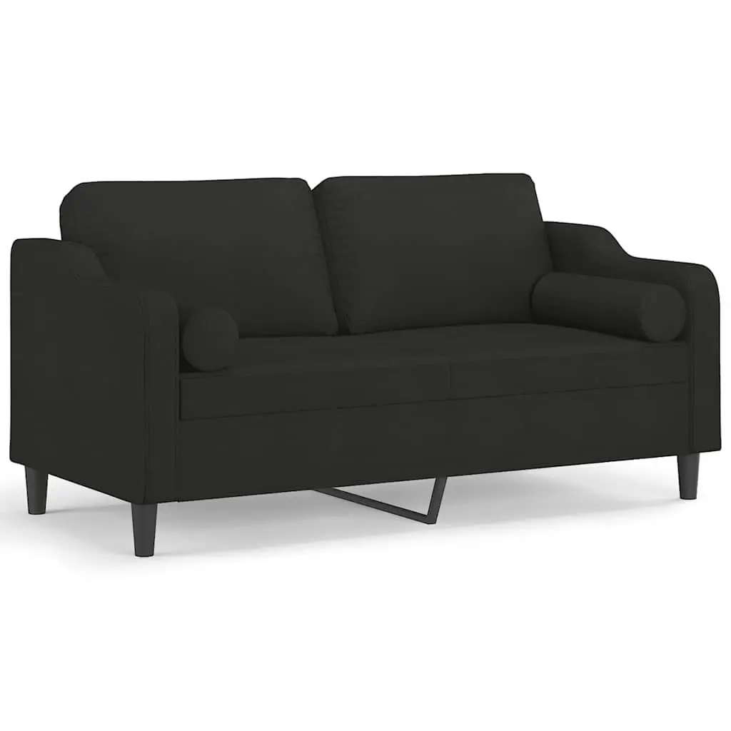 2-Seater Sofa Black 140cm Modern Lounge Furniture