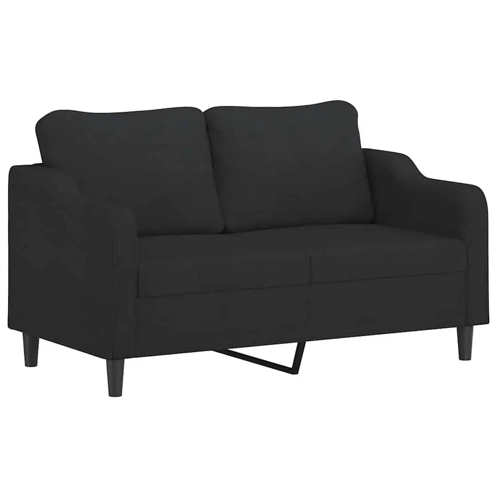 2-Seater Sofa Black 140cm Modern Lounge Furniture