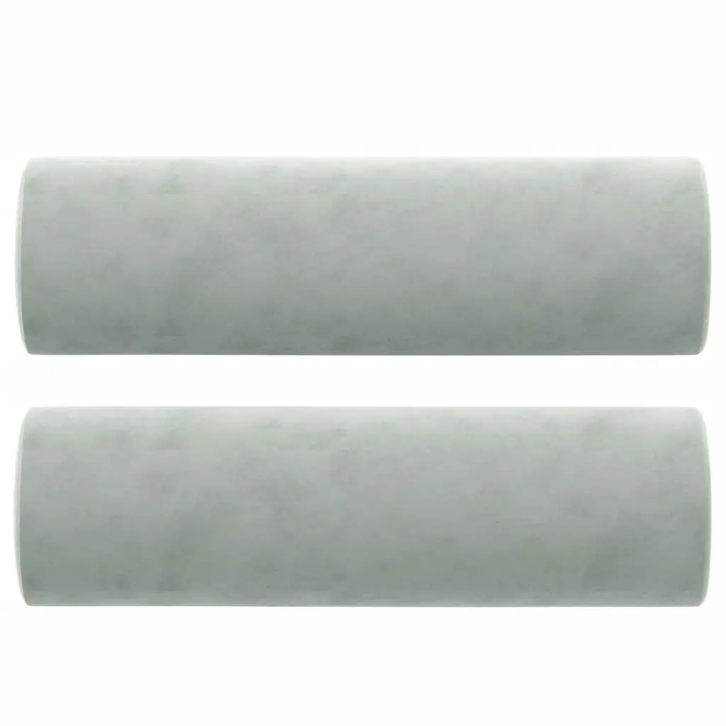 2-Seater Sofa Living Room Grey Velvet