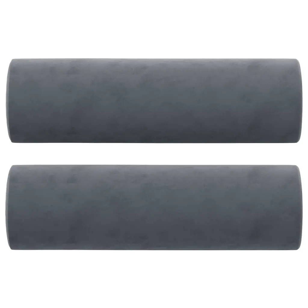 2-Seater Sofa Grey Velvet Living Room 120 cm