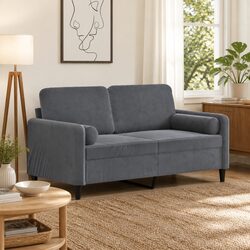 Specifications of a Grey Velvet 2-Seater Sofa