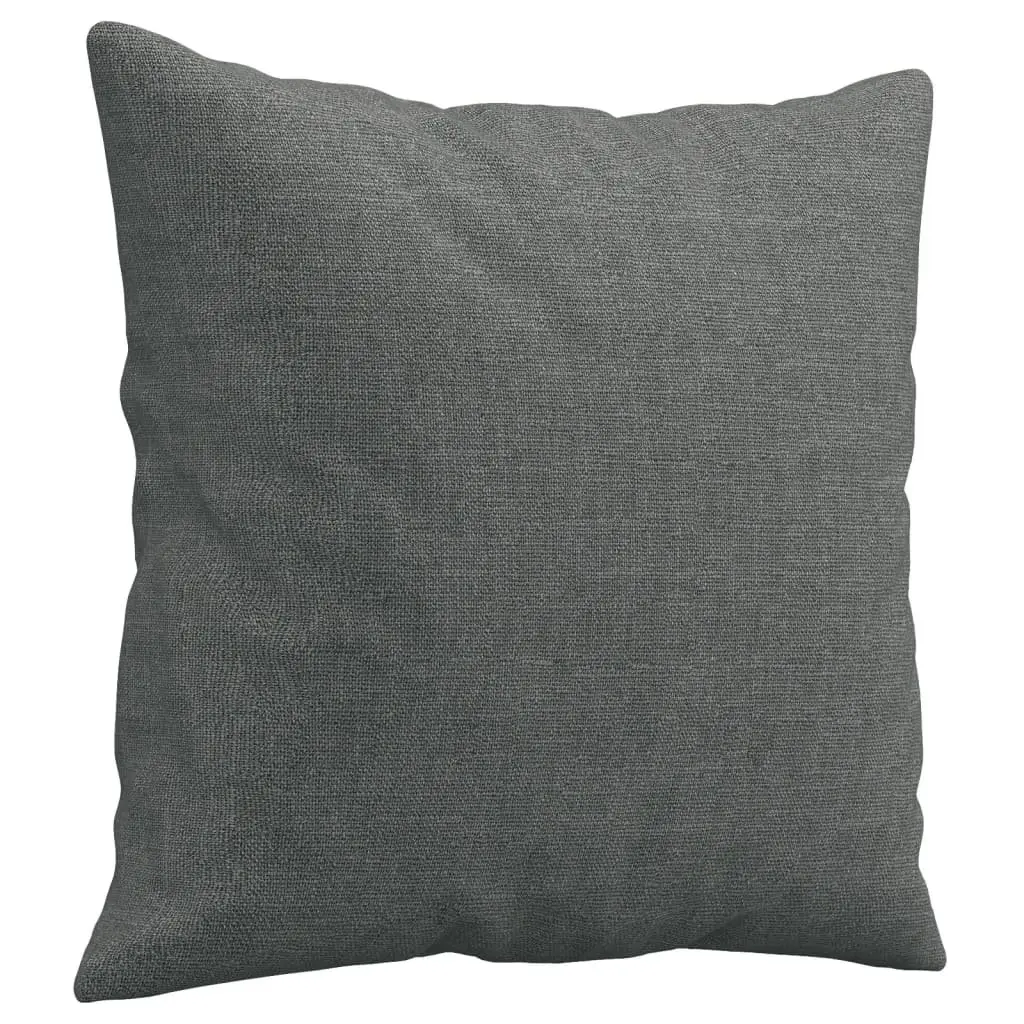 2-Seater Sofa Grey Fabric Modern Design Throw Pillows Lounge Couch 120cm