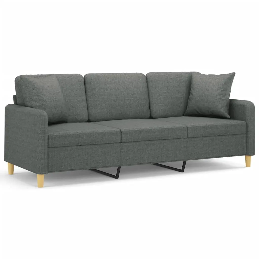 3-Seater Sofa Dark Grey, 180cm