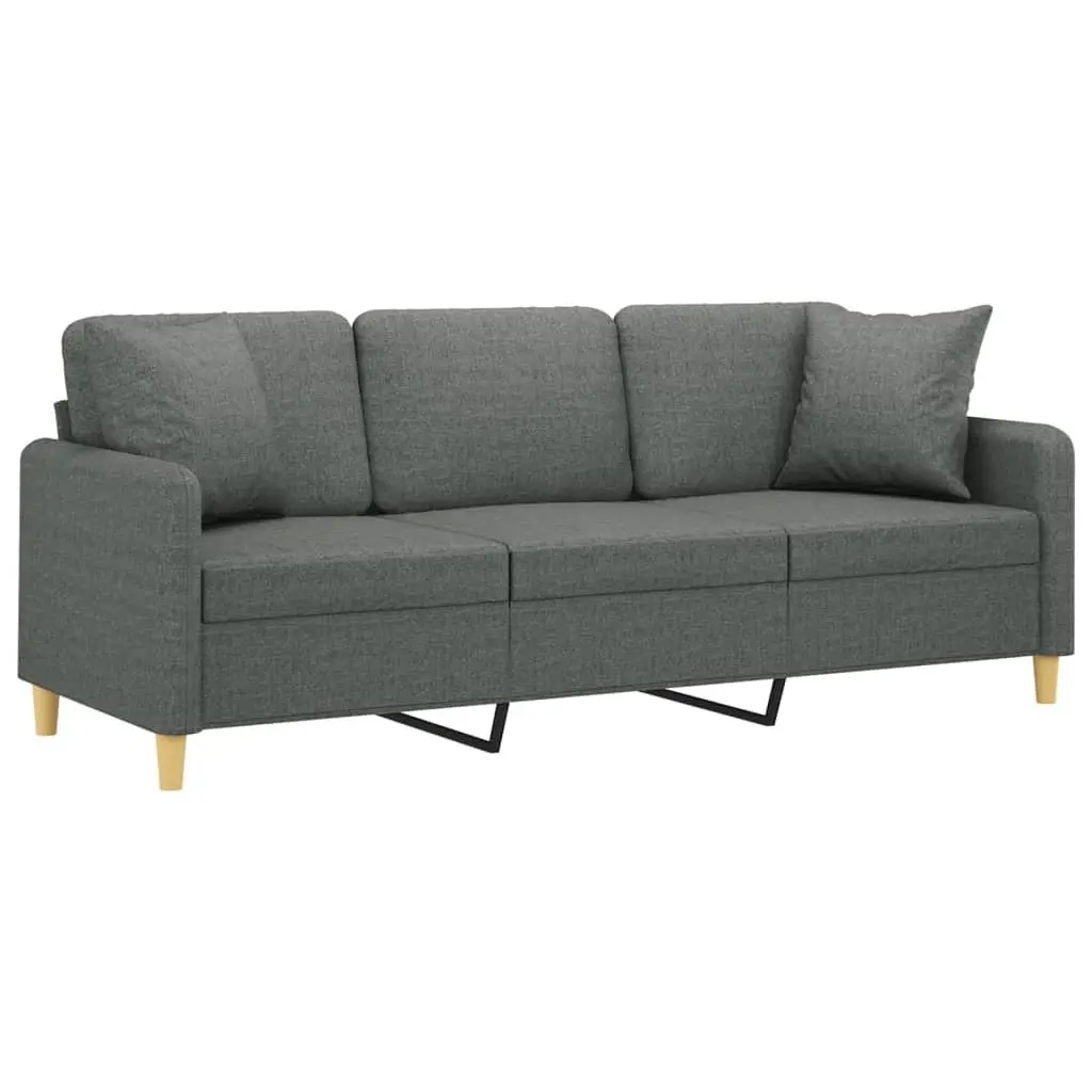 3-Seater Sofa Dark Grey, 180cm