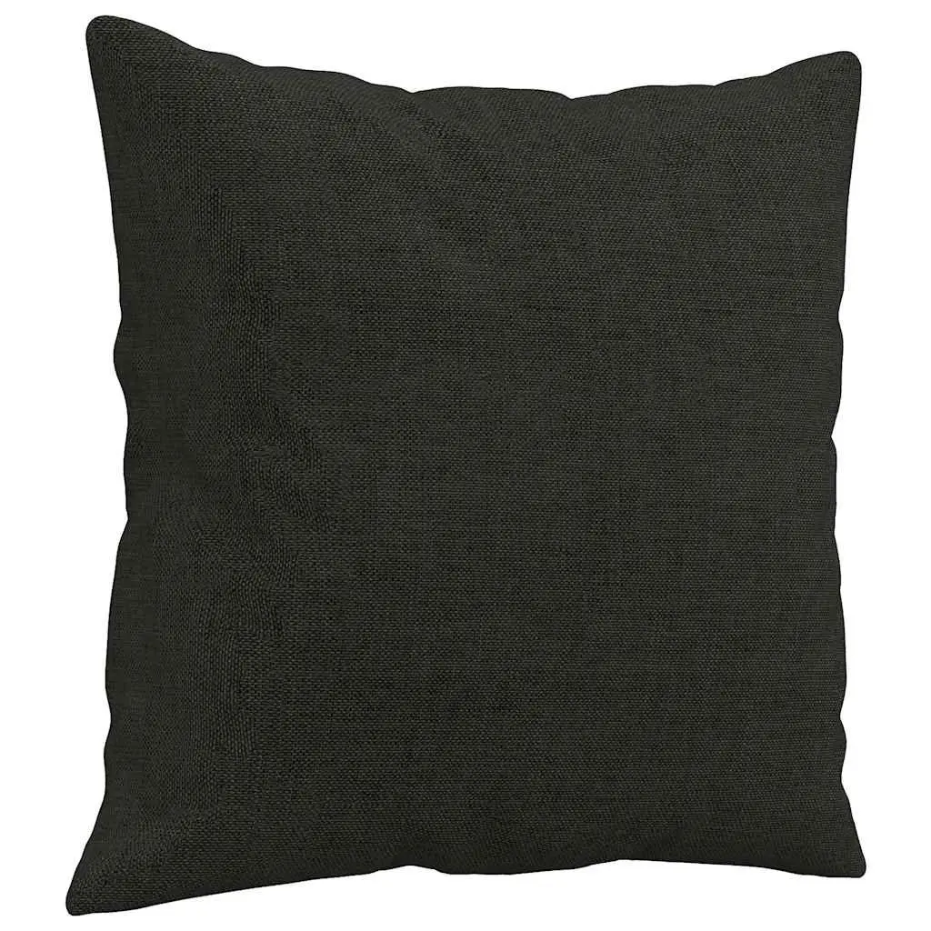 3-Seater Sofa Modern Design Black Fabric Lounge Couch with Throw Pillows 180cm
