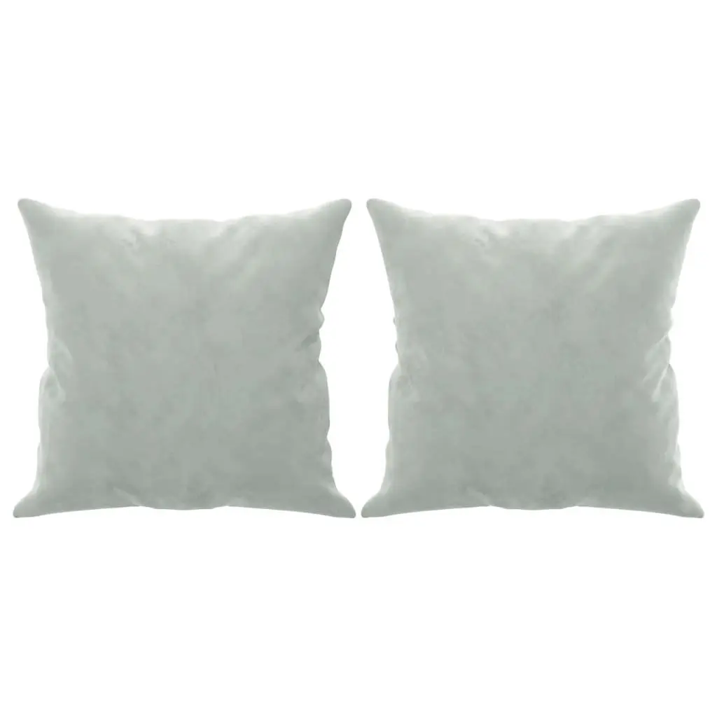 3-Seater Sofa Light Grey Velvet 180cm Living Room