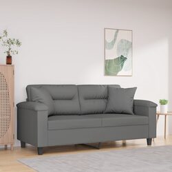 Specifications of 2-Seater Sofa in Grey Microfibre, 140cm