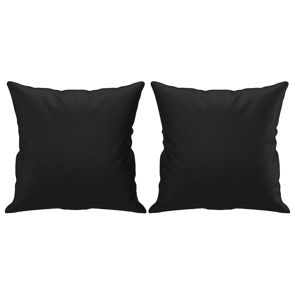 2-Seater Sofa for Lounge Black Faux Leather 140cm