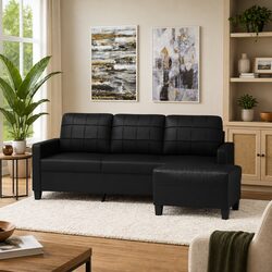 3-Seater Sofa with Footstool: Dimensions and Details