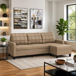 3-Seater Sofa and Footstool Set, Brown, 180 cm