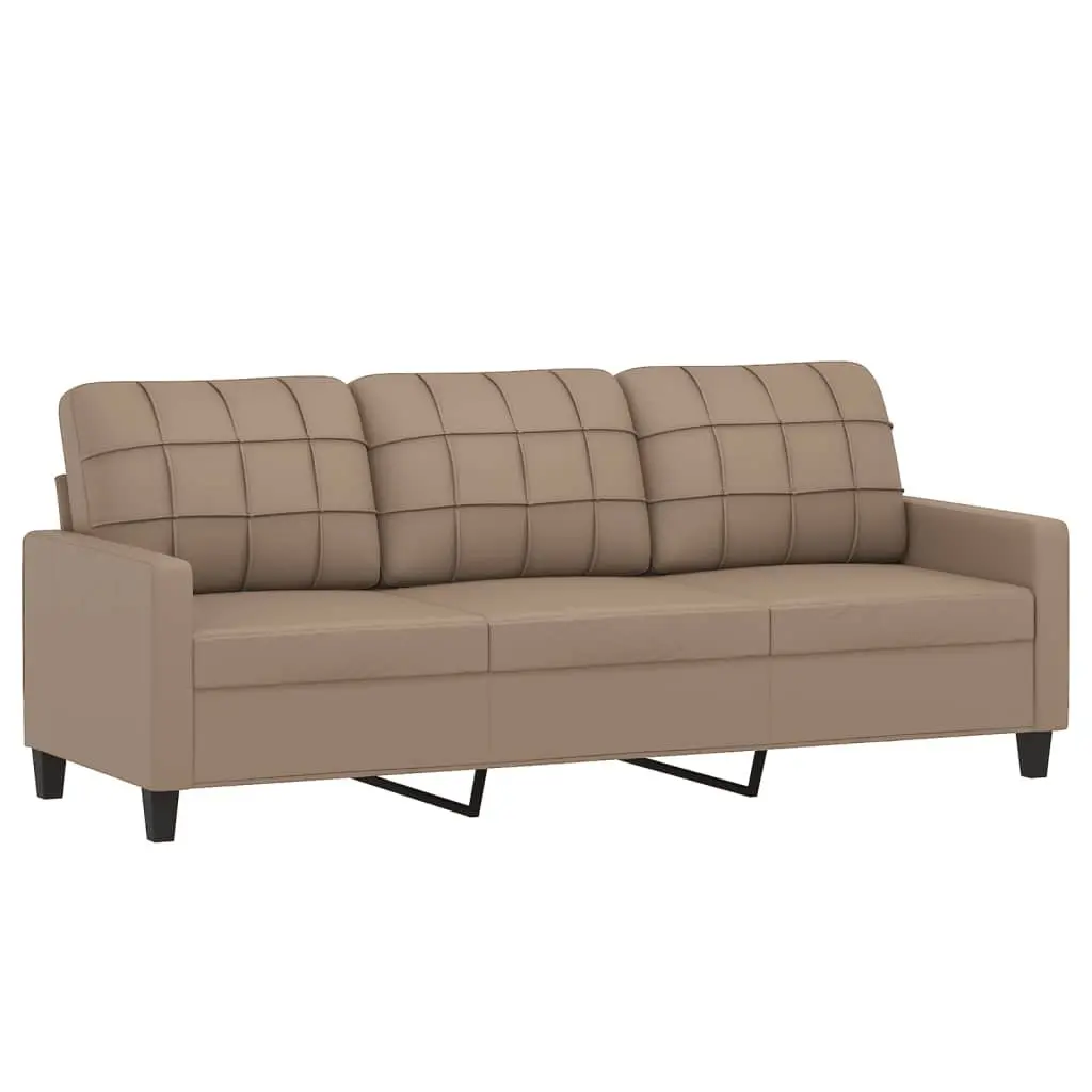 3-Seater Sofa and Footstool Set, Brown, 180 cm