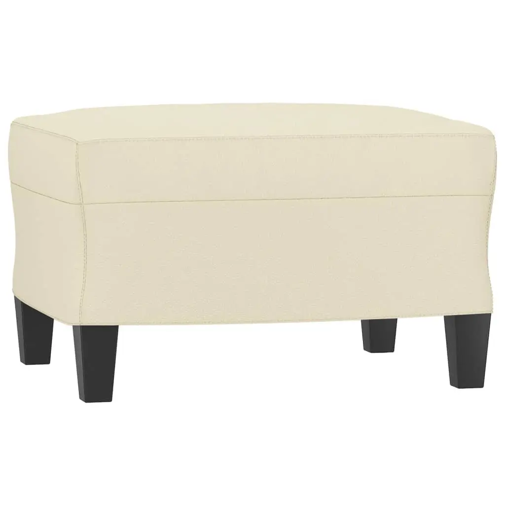 Cream Faux Leather Sofa Chair Set