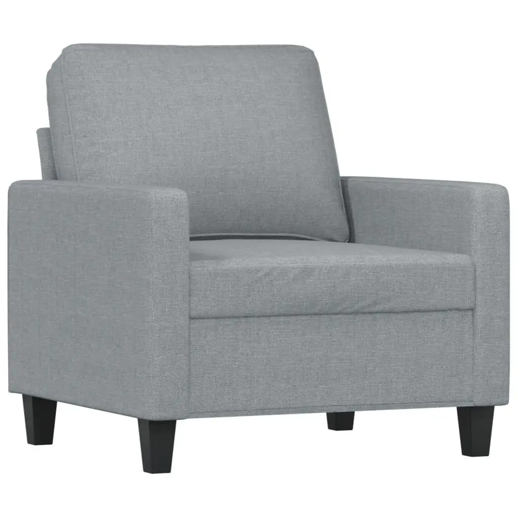 Grey Sofa Chair with Footstool