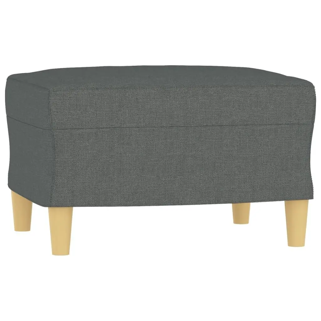 Grey Fabric Sofa Chair with Footstool